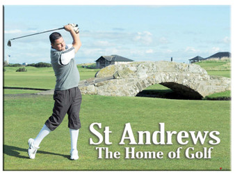 St Andrews The Home Of Golf Scenic Picture Metallic Magnet