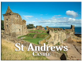 St Andrews Castle Scenic Picture Metallic Magnet