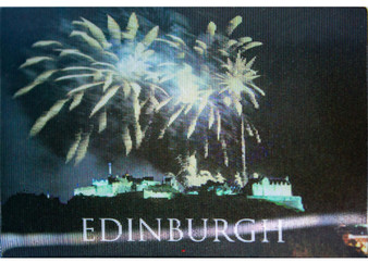 Edinburgh Fireworks over the Castle Fridge Magnet 3D Hologram Lenticular Effect