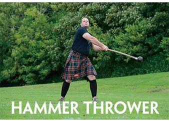 Scottish Hammer Thrower Moving Fridge Magnet 3D Hologram Lenticular Effect