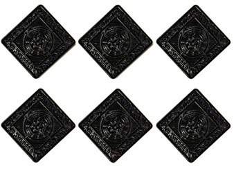 Prince Charlie Dress Buttons Black, Small & Large Sets of 6