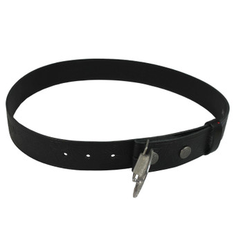 Celtic Stag Leather Trouser Belt Snap & Oval Knotwork Buckle Set 1.5"