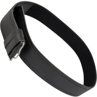 Boys Kilt Belt Strap Easy Velcro Fastening Black Leather 22" to 30