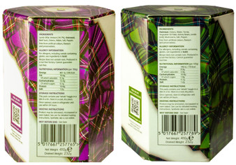 Scottish Venison Haggis with and Vegetarian Haggis Tin Selection of 2 Tins Made in Scotland