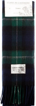 Luxury 100% Cashmere Scottish Clan Scarf Forbes Modern