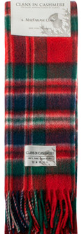 Luxury 100% Cashmere Scottish Clan Scarf MacFarlane Clan Modern