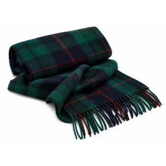 Luxury 100% Cashmere Scottish Clan Scarf Davidson Modern