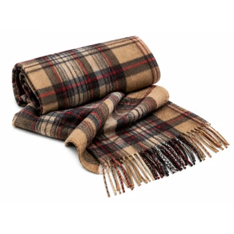 Cashmere Clan Scarf Stewart Camel Modern
