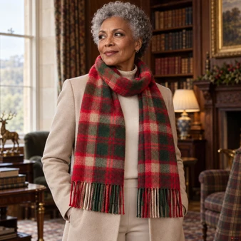 Cashmere Clan Scarf Maple Modern