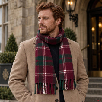 Luxury 100% Cashmere Scottish Clan Scarf Crawford Modern