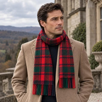Luxury 100% Cashmere Scottish Clan Scarf MacIntosh Clan Modern