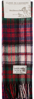 Luxury 100% Cashmere Scottish Clan Scarf MacDonald Dress Modern