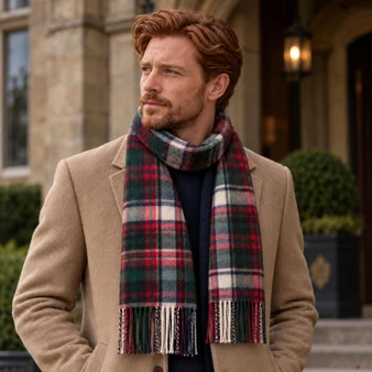 Luxury 100% Cashmere Scottish Clan Scarf MacDonald Dress Modern