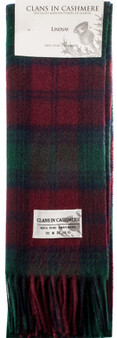 Luxury 100% Cashmere Scottish Clan Scarf Lindsay Modern