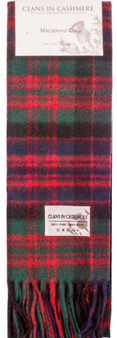 Luxury 100% Cashmere Scottish Clan Scarf MacDonald Clan Modern
