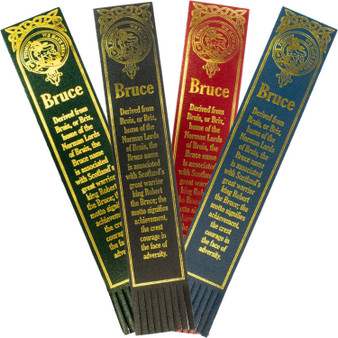 Bruce Scottish Clan Name Leather Bookmark