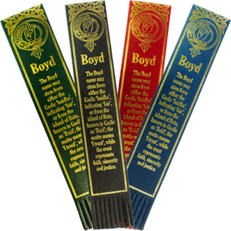 Boyd Scottish Clan Name Leather Bookmark