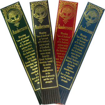 Anderson Scottish Clan Name Leather Bookmark