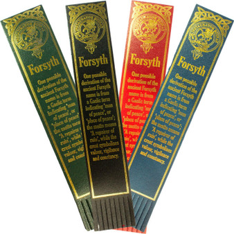 Forsyth Scottish Clan Name Leather Bookmark