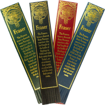 Fraser Scottish Clan Name Leather Bookmark