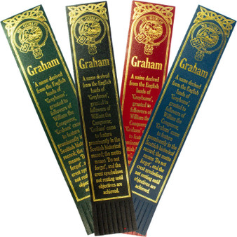 Graham Scottish Clan Name Leather Bookmark