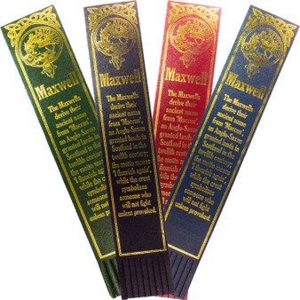 Maxwell Scottish Clan Name Leather Bookmark