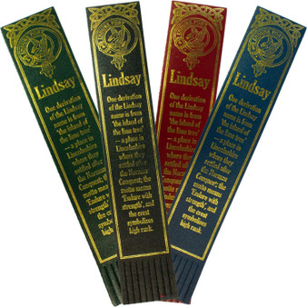 Lindsay Scottish Clan Name Leather Bookmark
