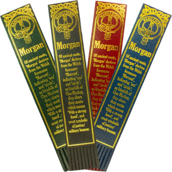 Morgan Scottish Clan Name Leather Bookmark