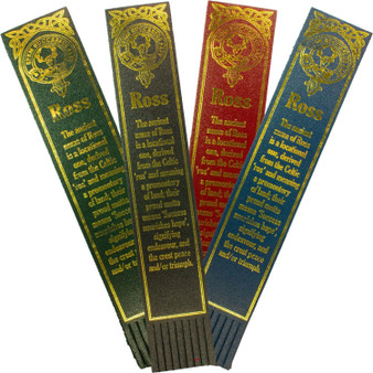 Ross Scottish Clan Name Leather Bookmark