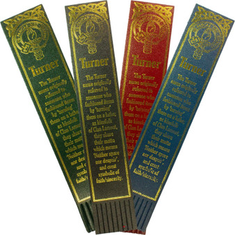 Turner Scottish Clan Name Leather Bookmark
