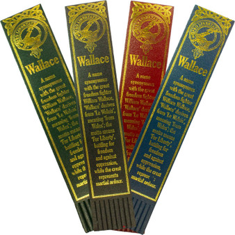 Wallace Scottish Clan Name Leather Bookmark