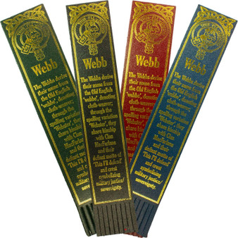 Webb Scottish Clan Name Leather Bookmark