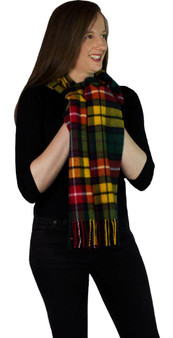 Buchanan Modern Tartan Brushwool Scarf Scottish Clan