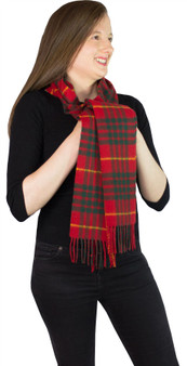 Cameron Clan Modern Tartan Brushwool Scarf Scottish Clan