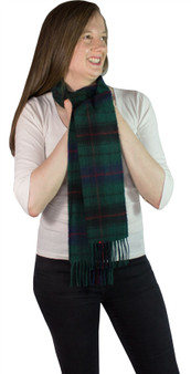 Davidson Clan Modern Tartan Brushwool Scarf Scottish Clan