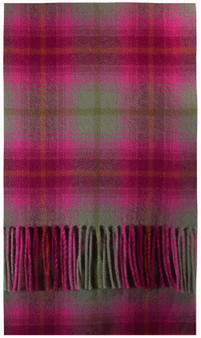 Lilliesleaf Pink Grey Brushwool Scarf Scottish Clan