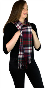MacDonald Dress Modern Tartan Brushwool Scarf Scottish Clan