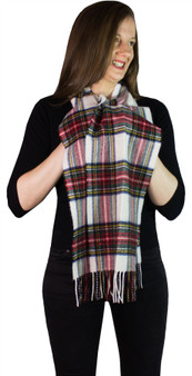 Stewart Dress Modern Tartan Brushwool Scarf Scottish Clan