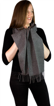 Steel Grey Brushwool Scarf Scottish Made