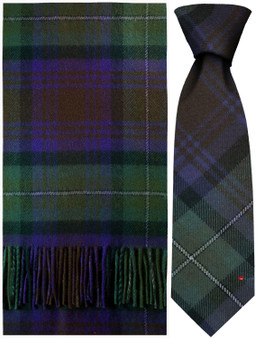 Isle Of Skye Tartan Brushwool Scarf & Tie Gift Set Scottish Clan
