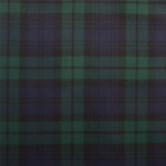 Light Weight 10oz Fabric Material Black Watch Modern Tartan 1 Metre