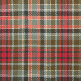 Light Weight 10oz Fabric Material Gordon Red Weathered Tartan 1 Metre