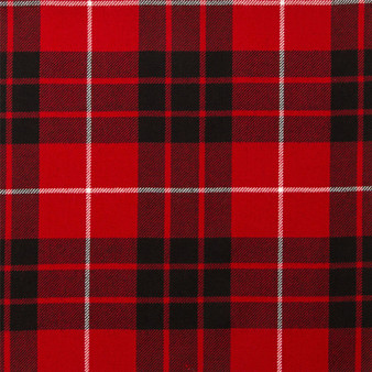 Light Weight 10oz Fabric Material Munro Black-Red Modern Tartan 1 Metre