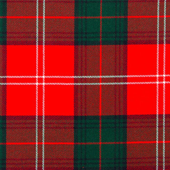 Heavy Weight 16oz Fabric Material Chisholm Clan Red Modern Tartan 1 Metre