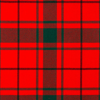Heavy Weight 16oz Fabric Material MacDonald of the Isles Red Modern Tartan 1 Metre