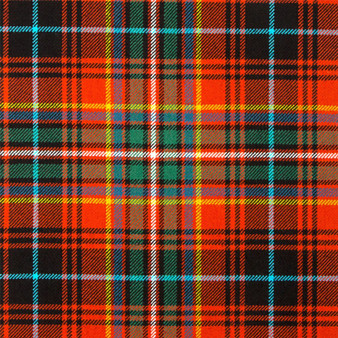 Heavy Weight 16oz Fabric Material MacInnes Red Ancient Tartan 1 Metre