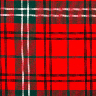 Heavy Weight 16oz Fabric Material Morrison Red Modern Tartan 1 Metre