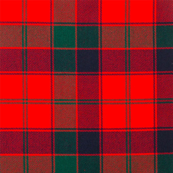 Heavy Weight 16oz Fabric Material Robertson Red Modern Tartan 1 Metre