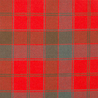 Heavy Weight 16oz Fabric Material Robertson Red Weathered Tartan 1 Metre