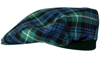 Mens Tartan Flat Cap Lamont Ancient Tartan Plaid Design Mens and Womens One size Elasticated Band Comfort Fit Scottish Made